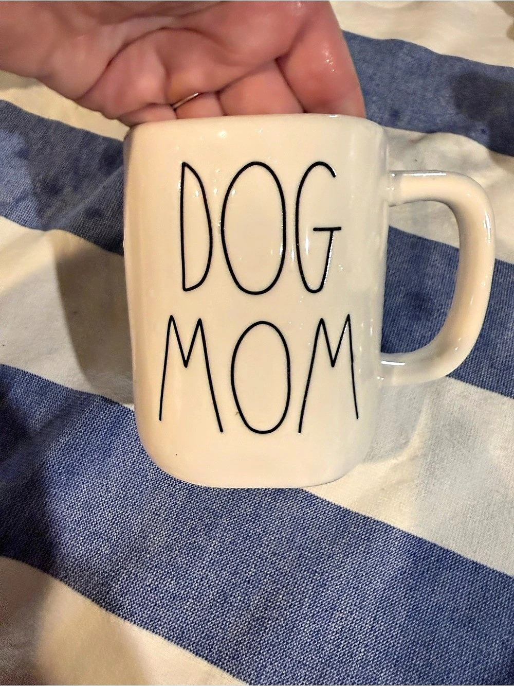 Rae Dunn Dog Mom Ceramic Mug White